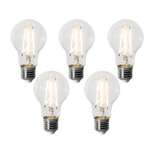 Sada 5 ks E27 dimbare LED lamp A60 6W 500 lm 2200K