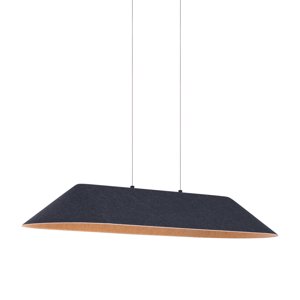 Moderní závěsné svítidlo černé s šedým vnitřkem 109 cm včetně LED s 3-stupňovým stmíváním - Dani