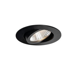 Zapuštěné bodové světlo černé 6,8 cm vč. LED 750 lm stmívatelné IP23 - Gaius