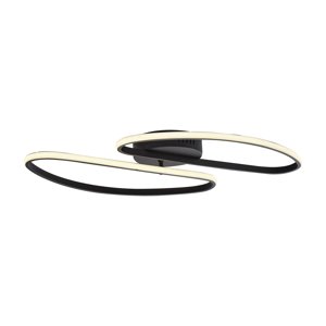 Designové stropní svítidlo matné černé 65 cm 3-stupňové stmívatelné 2-světelné - Pepe