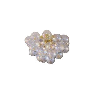 Designové stropní svítidlo mosazné s duhovým sklem 6 světel - Uvas