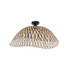 Stropní svítidlo v art deco stylu, černé bambusové, 60 cm - Alka