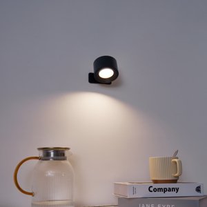 Moderní nástěnné svítidlo černé vč. dobíjecí LED - Bright
