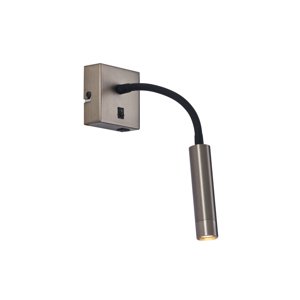 Moderní nástěnné svítidlo Gunmetal s USB-C - Gosna