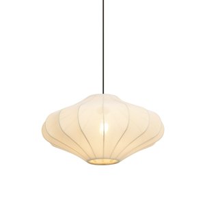 Japandi závěsné svítidlo béžové s látkovým stínidlem 50cm - Plu