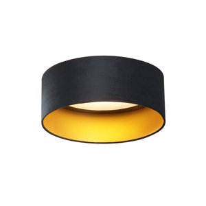 Moderní stropní svítidlo černé sametové 40 cm vč. LED 3-krokové stmívatelné - Sue