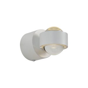 Designová nástěnná lampa bílá vč. LED IP44 - Lens