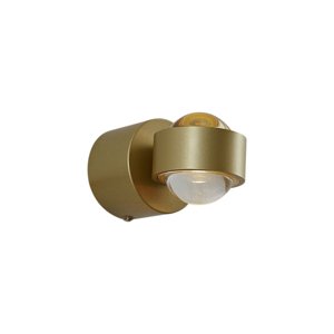 Designové nástěnné svítidlo mosaz vč. LED IP44 - Lens