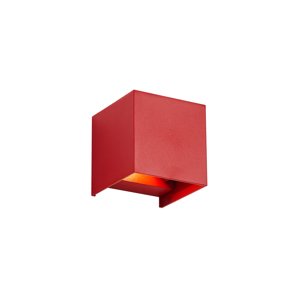 Moderní venkovní nástěnné svítidlo tmavě červené vč. LED IP54 - Edwin