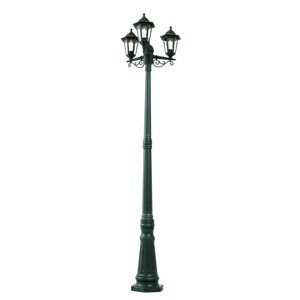 Klasická venkovní lucerna tmavě zelená 217 cm 3-světla IP44 - New Haven