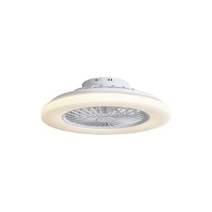 Stropní ventilátor bílý 48,5 cm vč. LED stmívatelné v Kelvinech s dálkovým ovládáním - Clemo