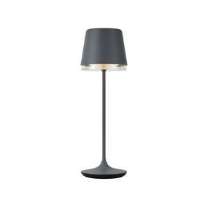 Stolní lampa tmavě šedá vč. LED IP65 dobíjecí s nabíjecí stanicí - Bass