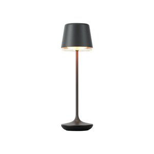 Stolní lampa černá vč. LED IP65 dobíjecí s nabíjecí stanicí - Treble