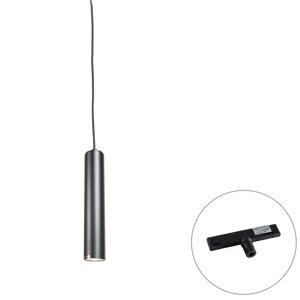 Designové závěsné svítidlo černé vč. adaptéru na kolejnici 1-fázové - Slimline Tuba Small
