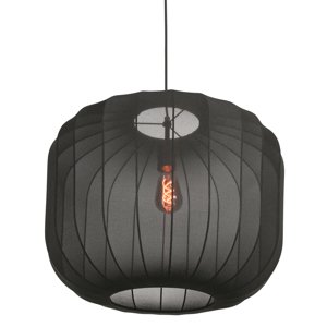 JAPANDI závěsné svítidlo černé s textilním stínítkem 55 cm - Sable