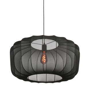 JAPANDI závěsné svítidlo černé s textilním stínítkem 60 cm - Sable