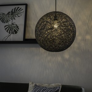Designová závěsná lampa šedá - Corda 45